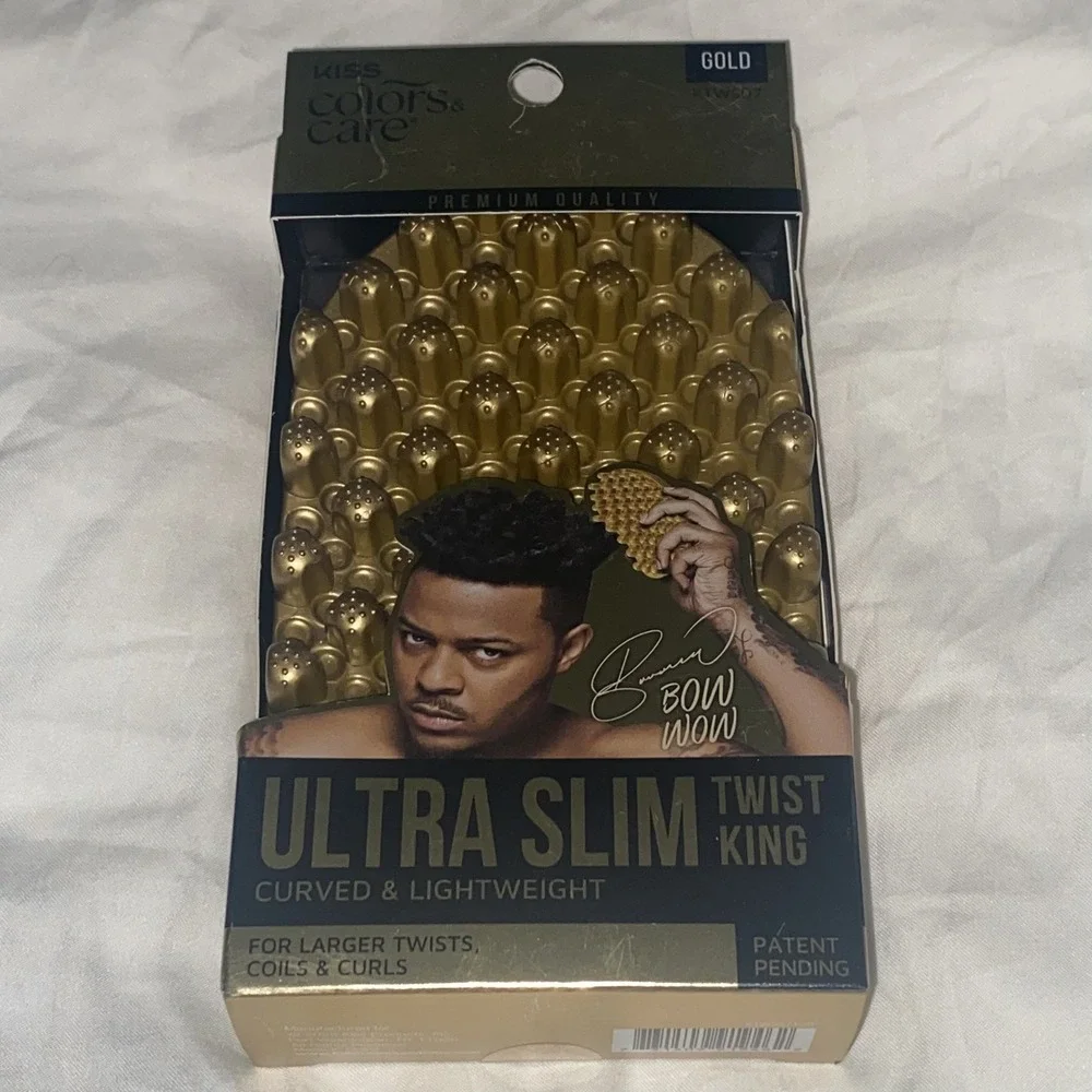 KISS Colors & Care Ultra Slim Twist King Premium Hair Brush Coils Curls NEW